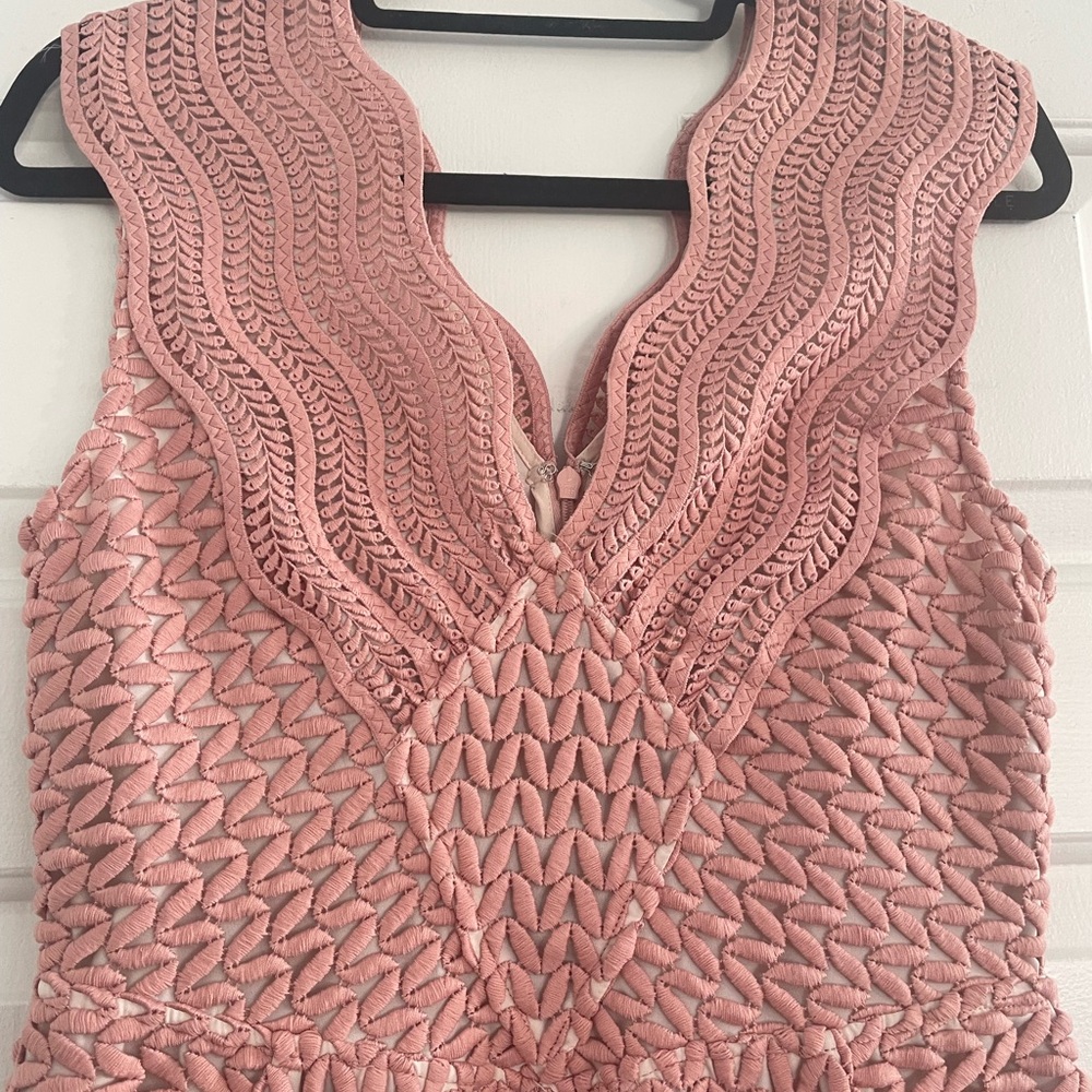 NWT Reiss Marianna Lace Pink Mini Dress - Picture 2 of 4